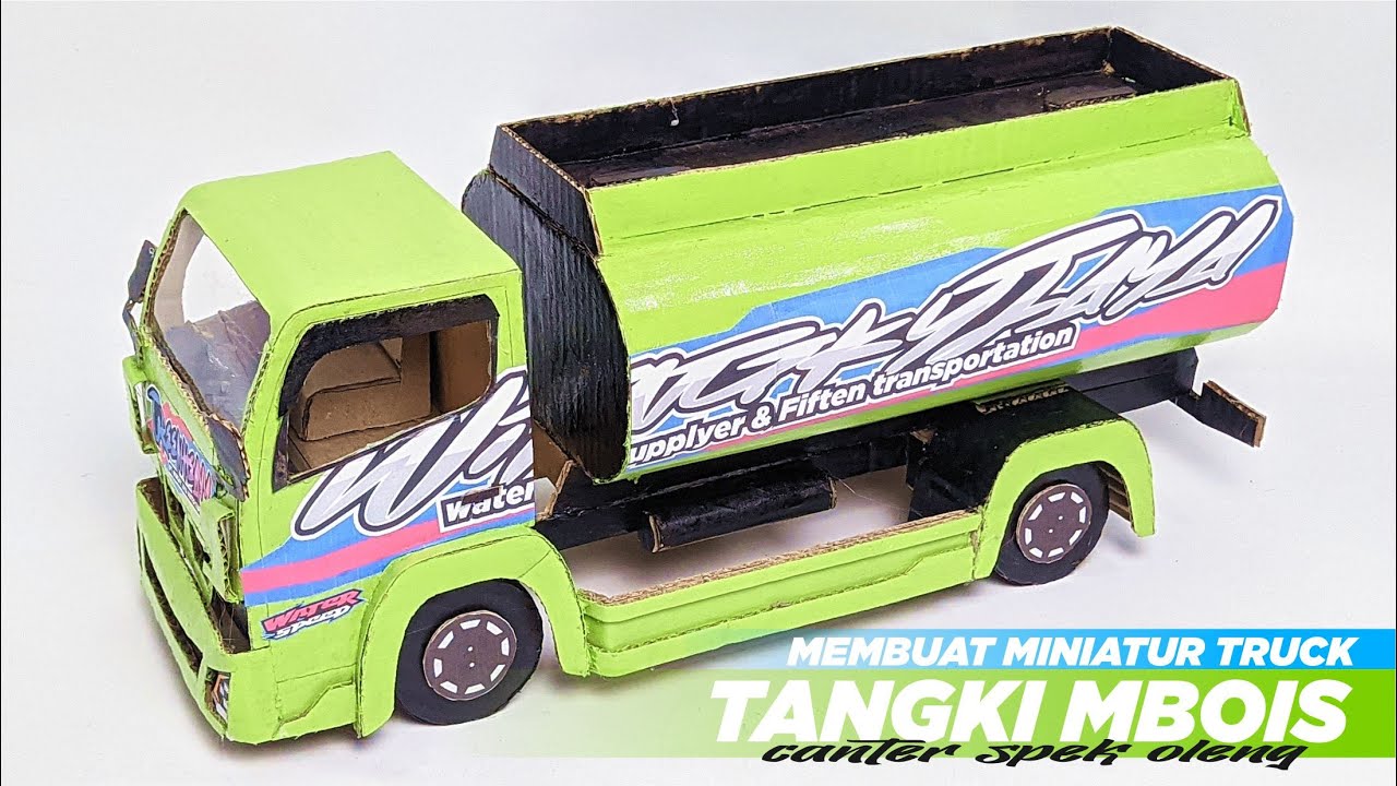 MEMBUAT MINIATUR TRUK TANGKI HEREX MBOIS BISA OLENG || HANDMADE
