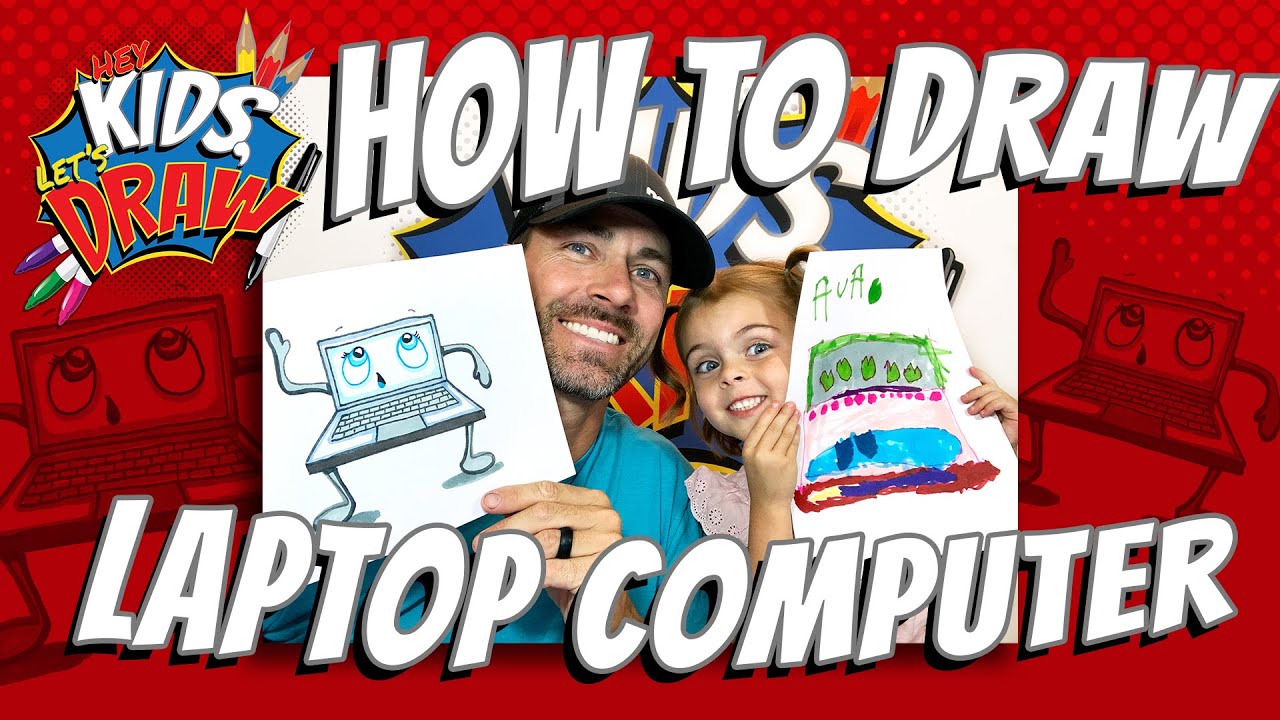 How to Draw a Laptop Computer for Kids