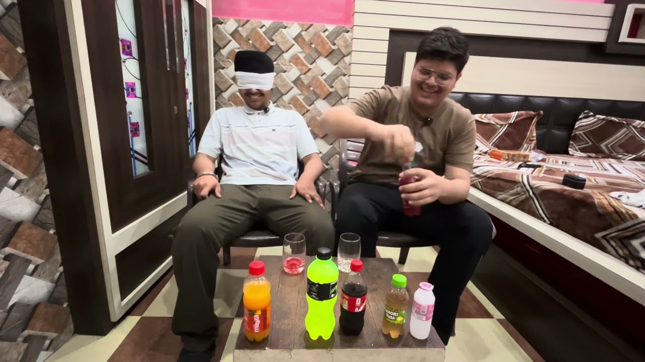Guess the cold drink challenge with blind fold 🙀