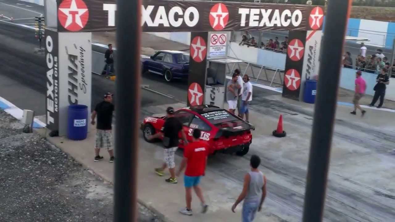 achna speed way 28/7/2013 telikos dikiniton agonistikon crx(vz) vs bmw e30