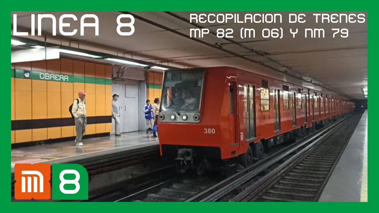 Recopilación de Trenes MP 82 y NM 79 en la Línea 8 del Metro CDMX. [Metro CDMX Producciones]