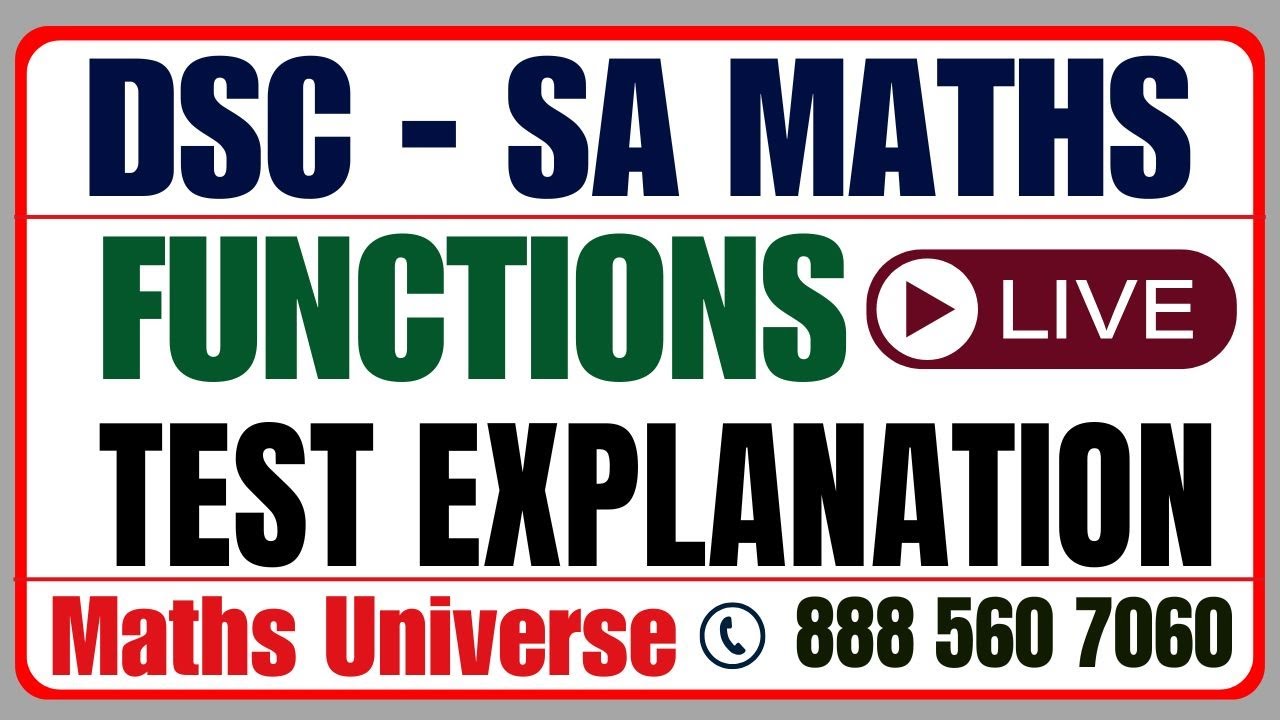 SA MATHS TEXT EXPLANATION||FUNCTIONS-INTER SYLLABUS||#aptetdsc #tsdsc #education #apdsctet #samaths