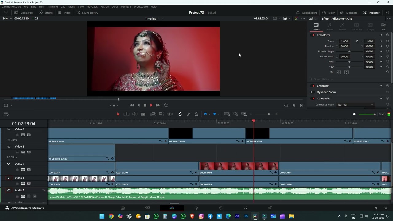 #03, Wedding Video Editing in DaVinci Resolve | Full Timeline Breakdown & Workflow