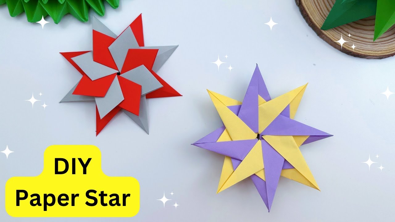 DIY PAPER STAR/ Paper Craft /Origami Star DIY / Star Craft / Star Making For Christmas Decoration