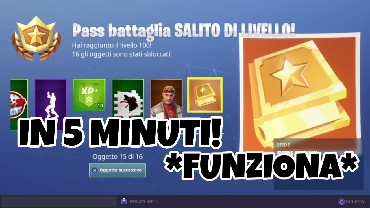 COME ARRIVARE AL LIVELLO 100 DEL PASS IN 5 MINUTI! *FUNZIONA*