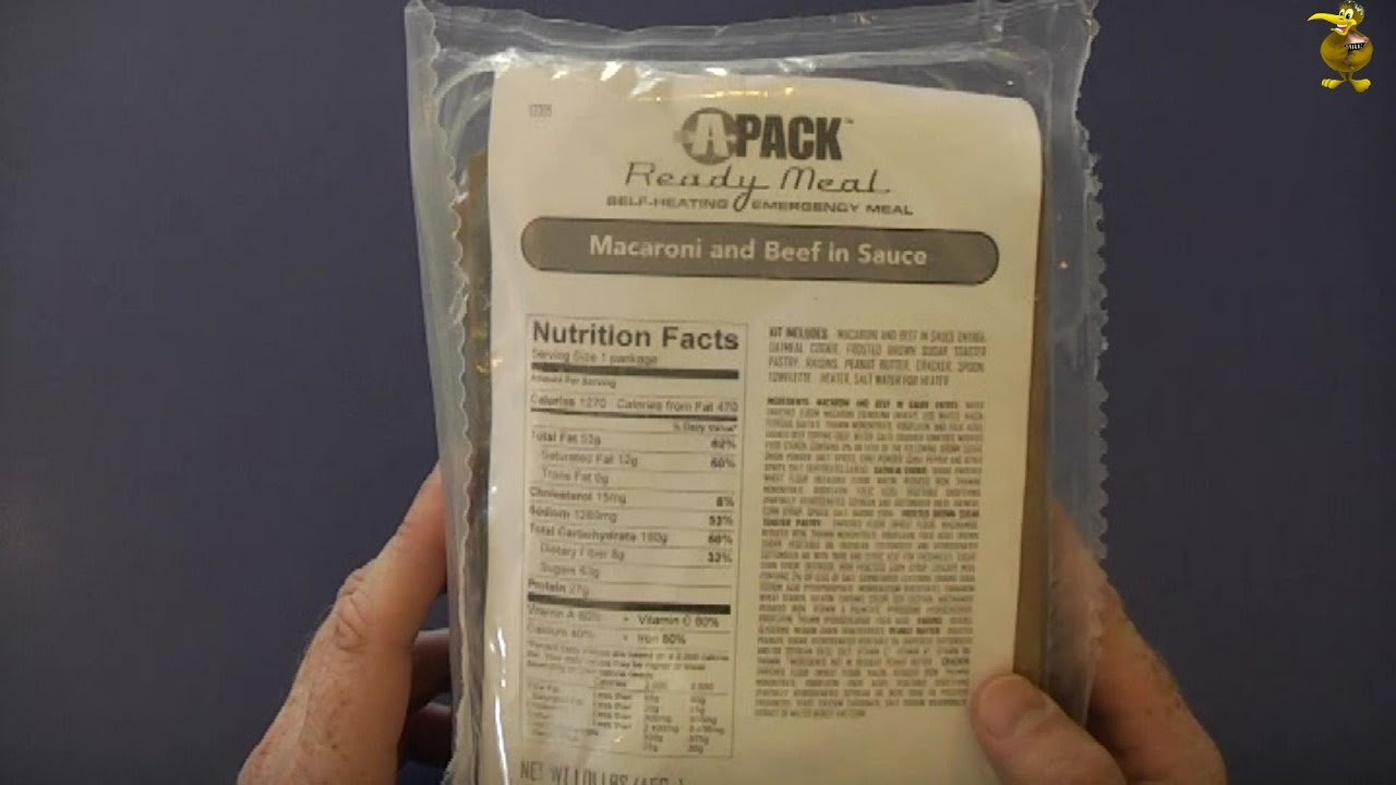 MRE Review - APack Readymeal - Beef Macaroni with Sauce (2011)
