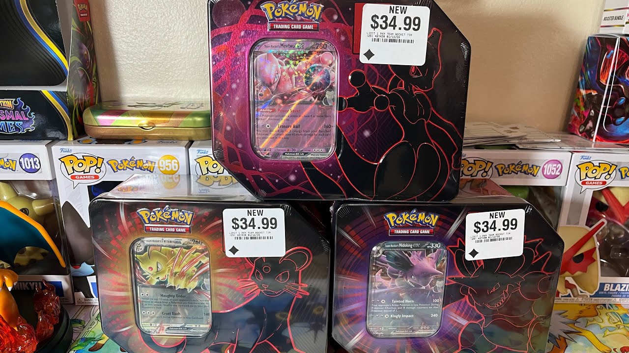 Opening Pokémon Team Rocket Tins