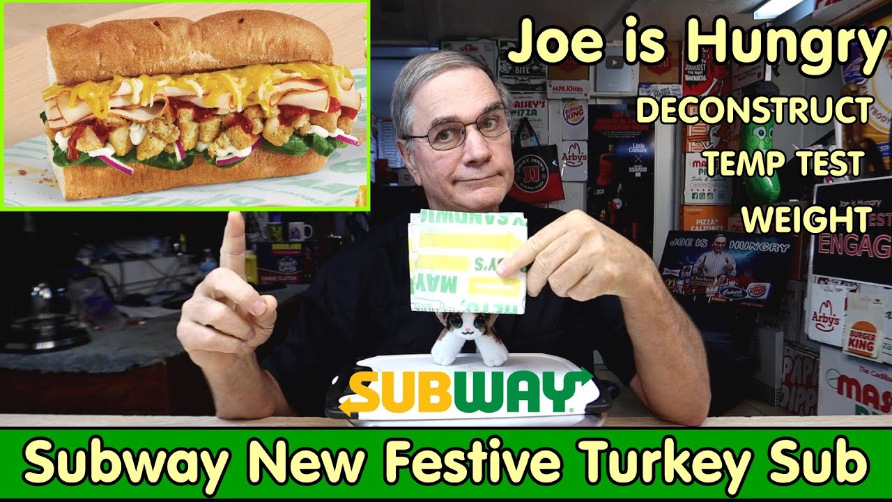 Subway NEW Festive Turkey Review 🦃 | Deconstruct 🔍 Weight  ⚖️💲 | Festive Feast Menu | Joe is Hungry