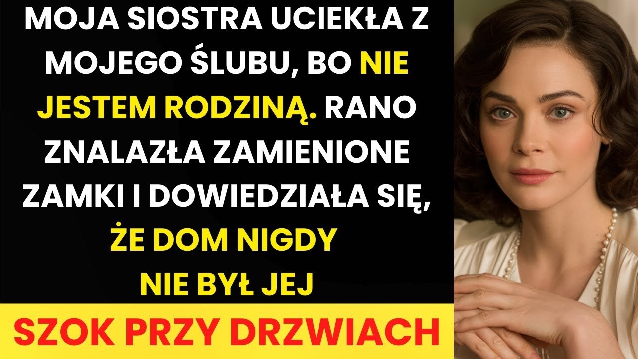 Moja siostra uciekła z mojego ślubu, rano znalazła zamienione zamki w swoim domu