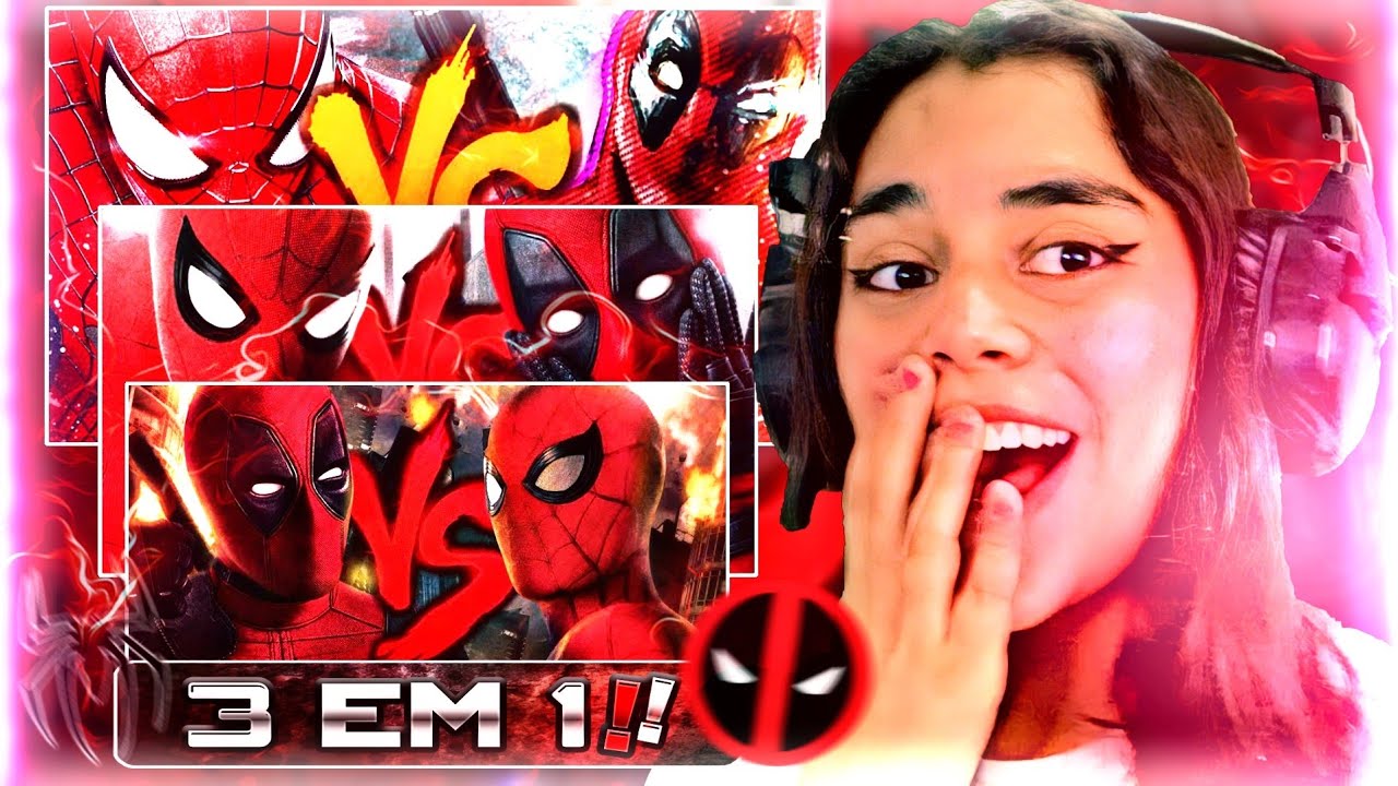 REAGINDO AOS DUELOS DE TITÃS - DEADPOOL VS HOMEM-ARANHA (3 EM 1) | 7MZ