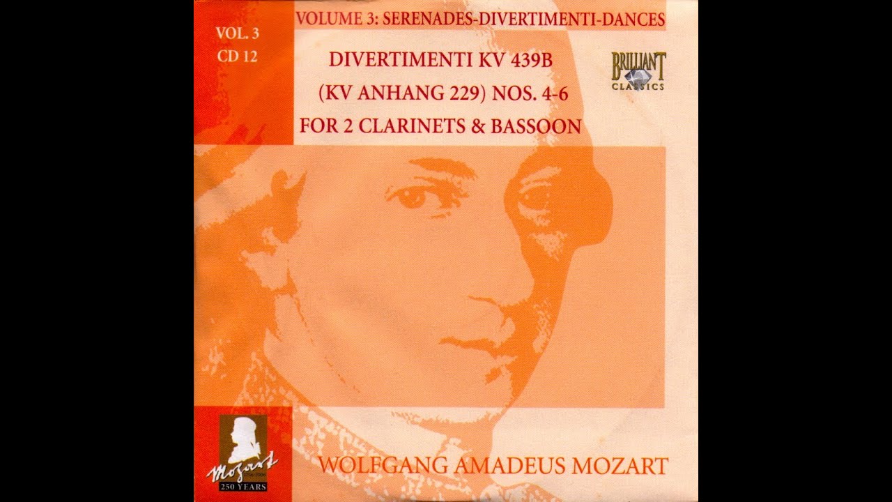 Mozart Divertimento K 439b Nos  4 - 6