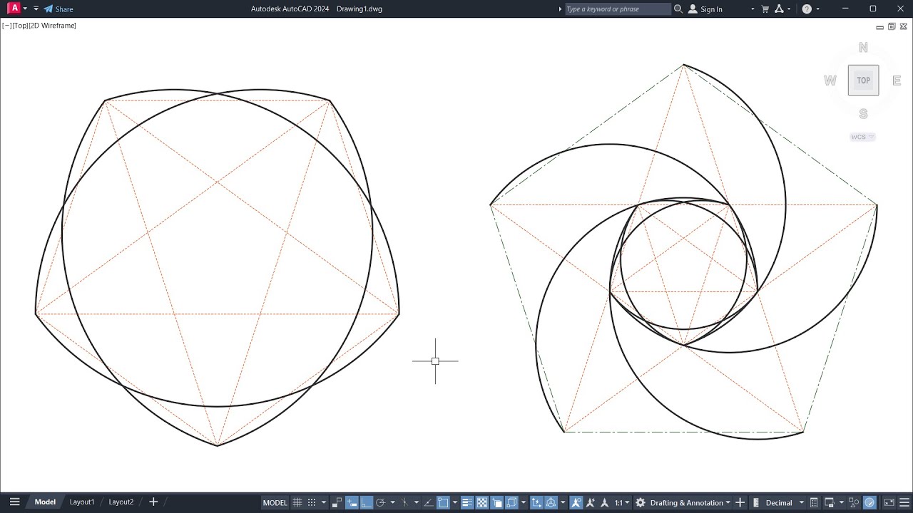 2D Practice Drawing in AutoCAD_2 | AutoCAD 2D Drawing for the Practice