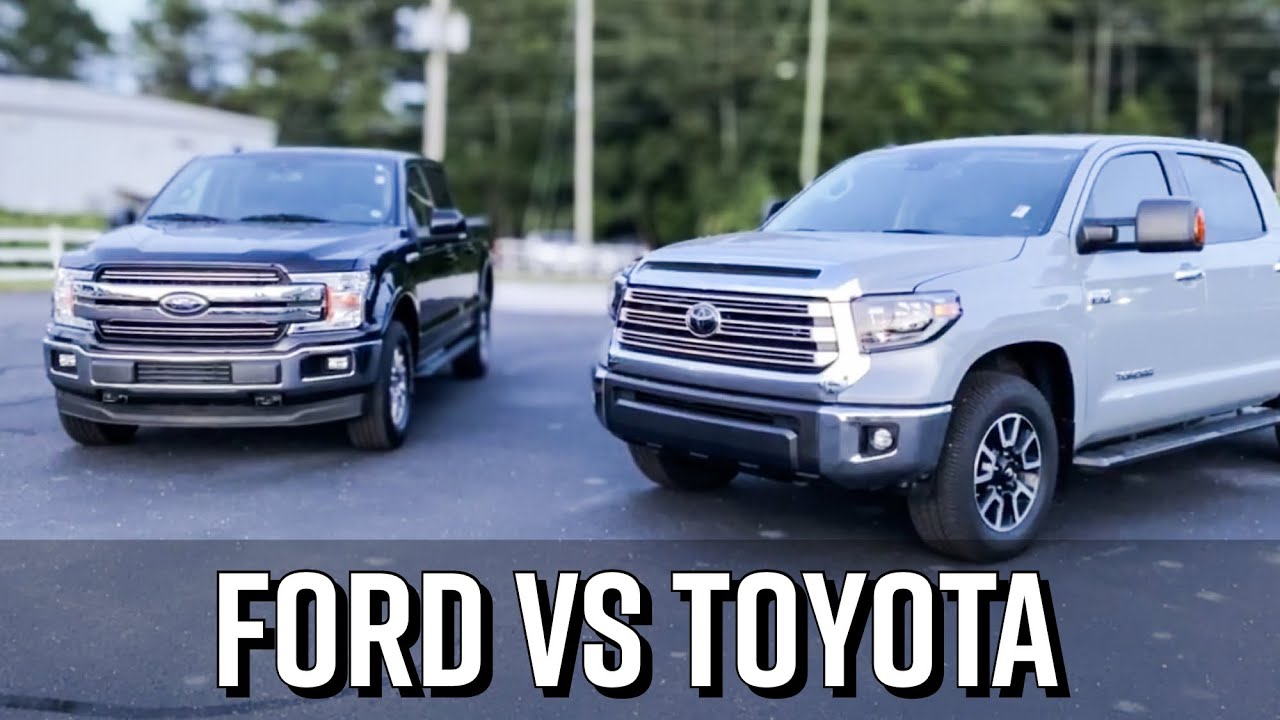 F-150 против Tundra | Ford F-150 Lariat 2020 года в сравнении с Toyota Tundra Limited 2019 года