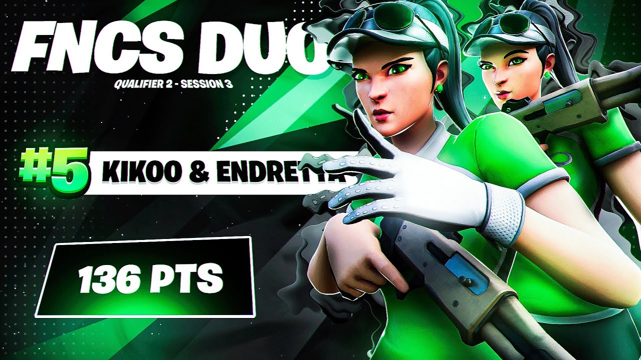 TOP 5 in FNCS Round 3 w/ Endretta 🏆 | Kikoo