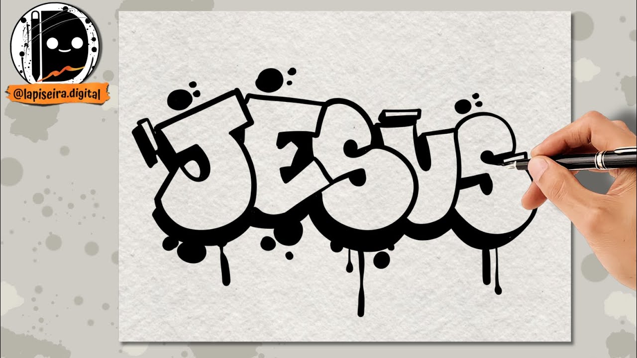 Como desenhar nome mais famoso do mundo estrilo graffit passo a passo