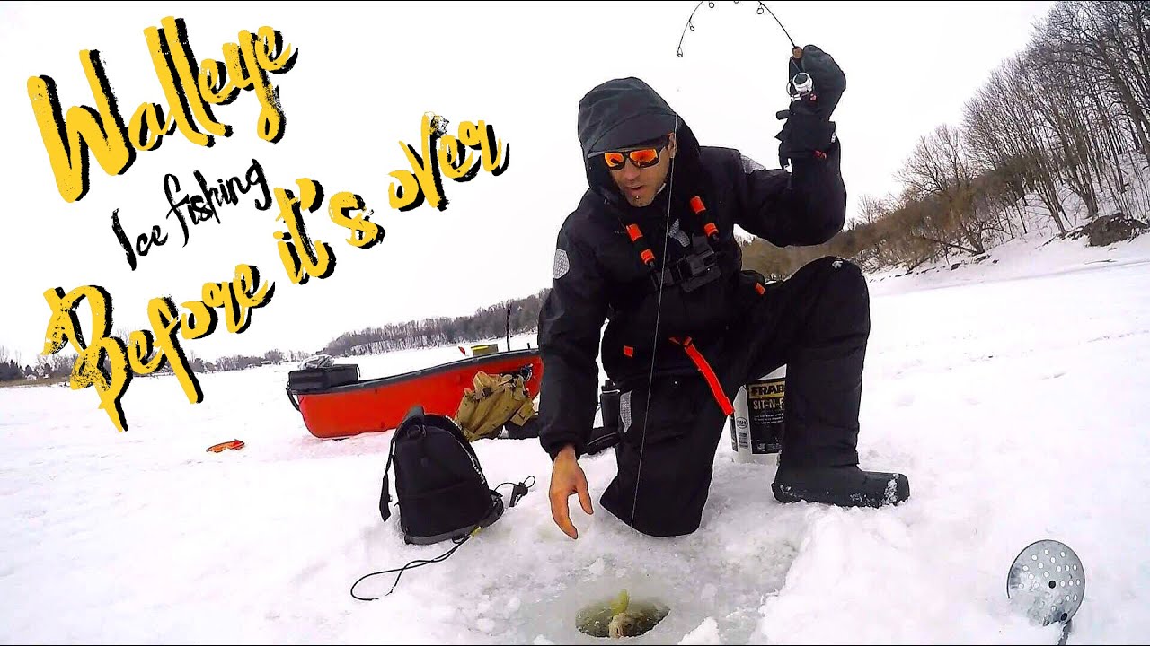 Late Season Walleye ice Fishing with a Spoon / Fin de Saison Pêche sur Glace au Doré à la Cuillère