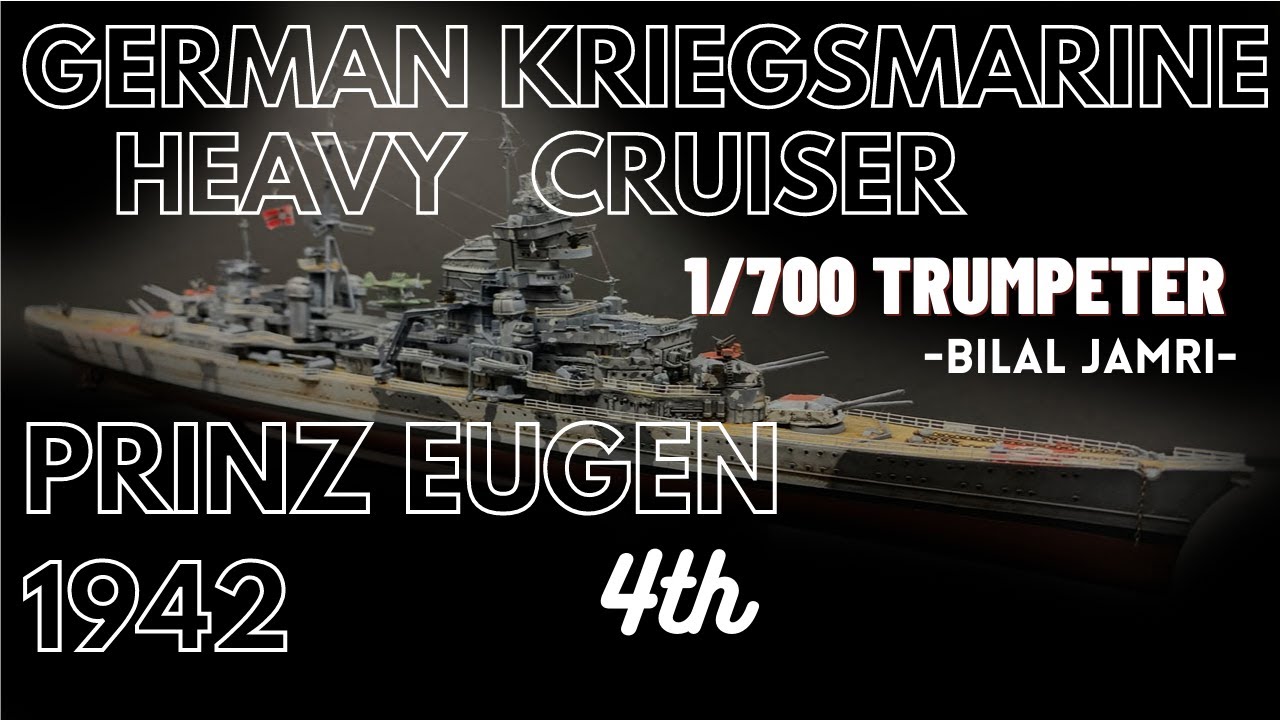 German Heavy Cruiser Prinz Eugen 1942 Trumpeter 1/700