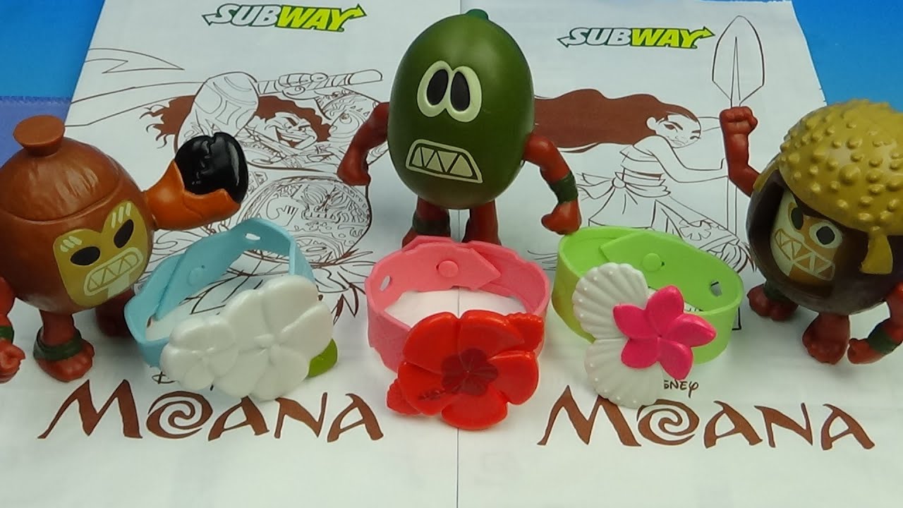 Revisit - 2016 DISNEY'S MOANA set of 6 SUBWAY MOVIE COLLECTIBLES VIDEO REVIEW