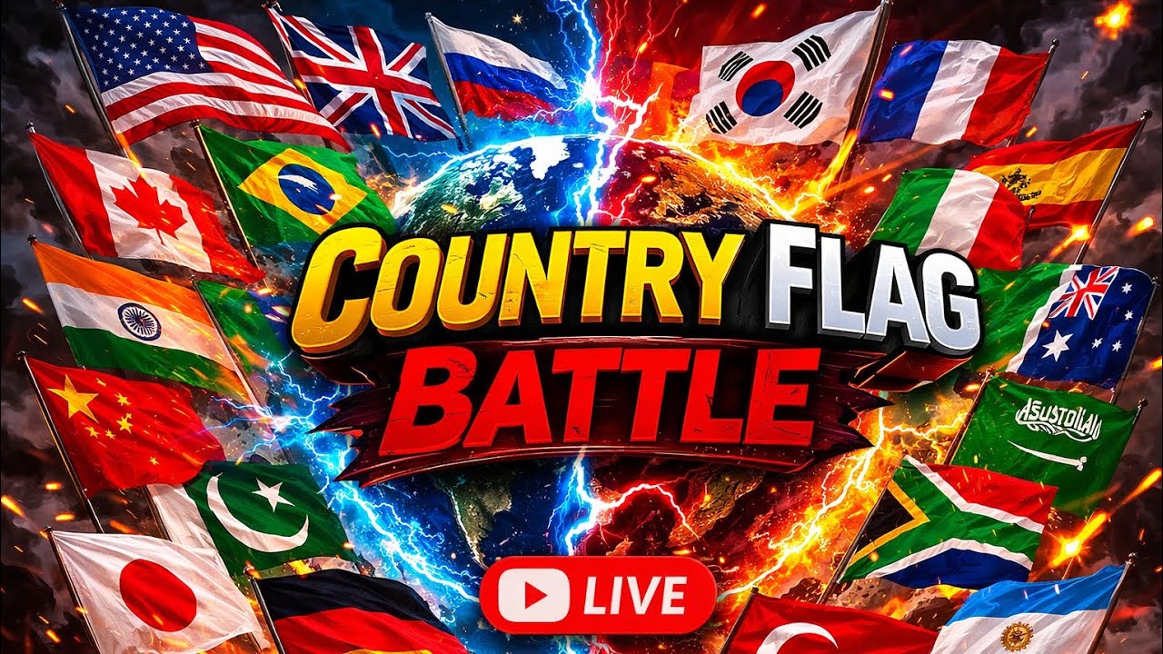 🔥 Live Flag Battle 2026 &ndash; Fastest Country Flags Elimination Challenge! 🇺🇸🇫🇷🇯🇵