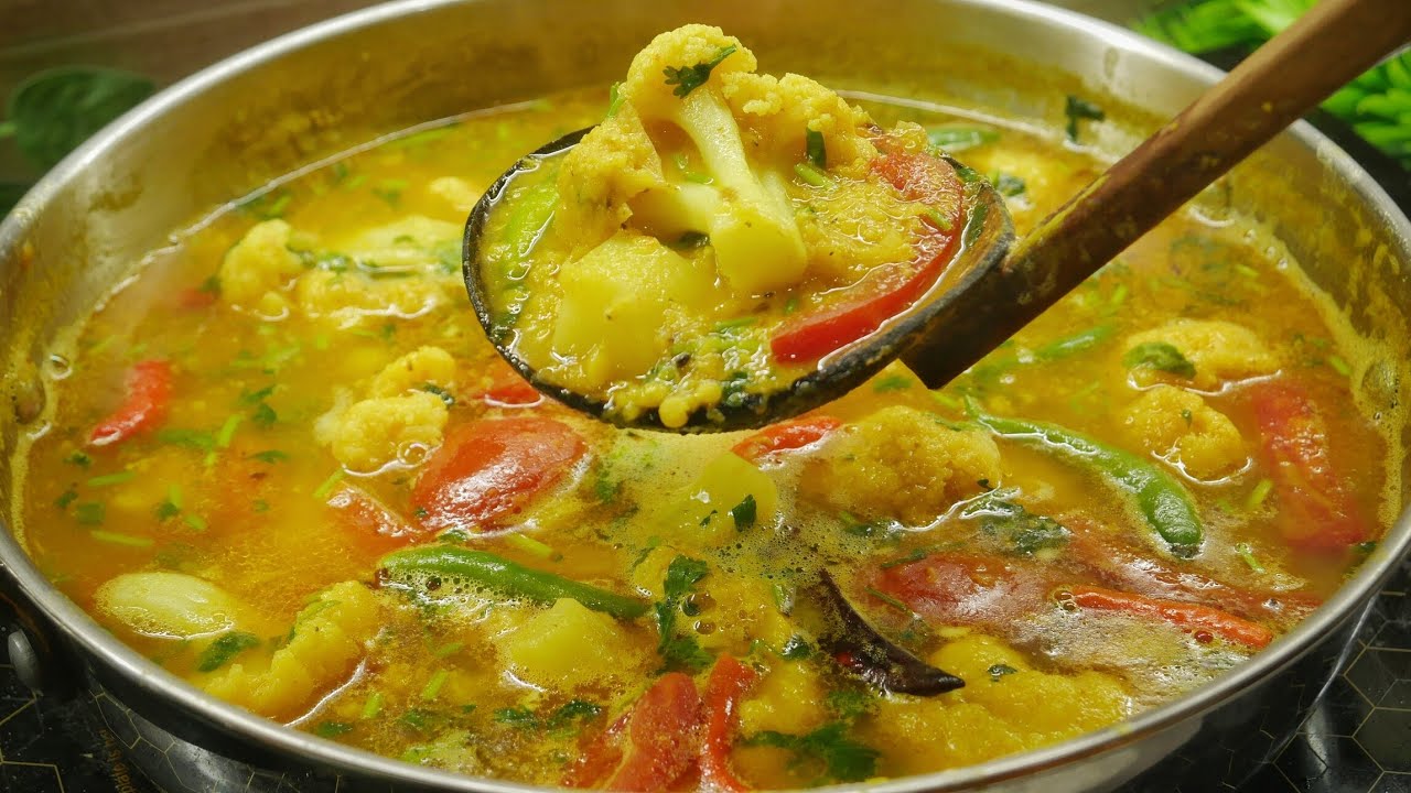 ডাল ফুলকপি রেসিপি। ফুলকপি দিয়ে মসুরের ডালের রেসিপি।ফুলকপির ডাল। Dal fulkopi ।Cauliflower with lentil