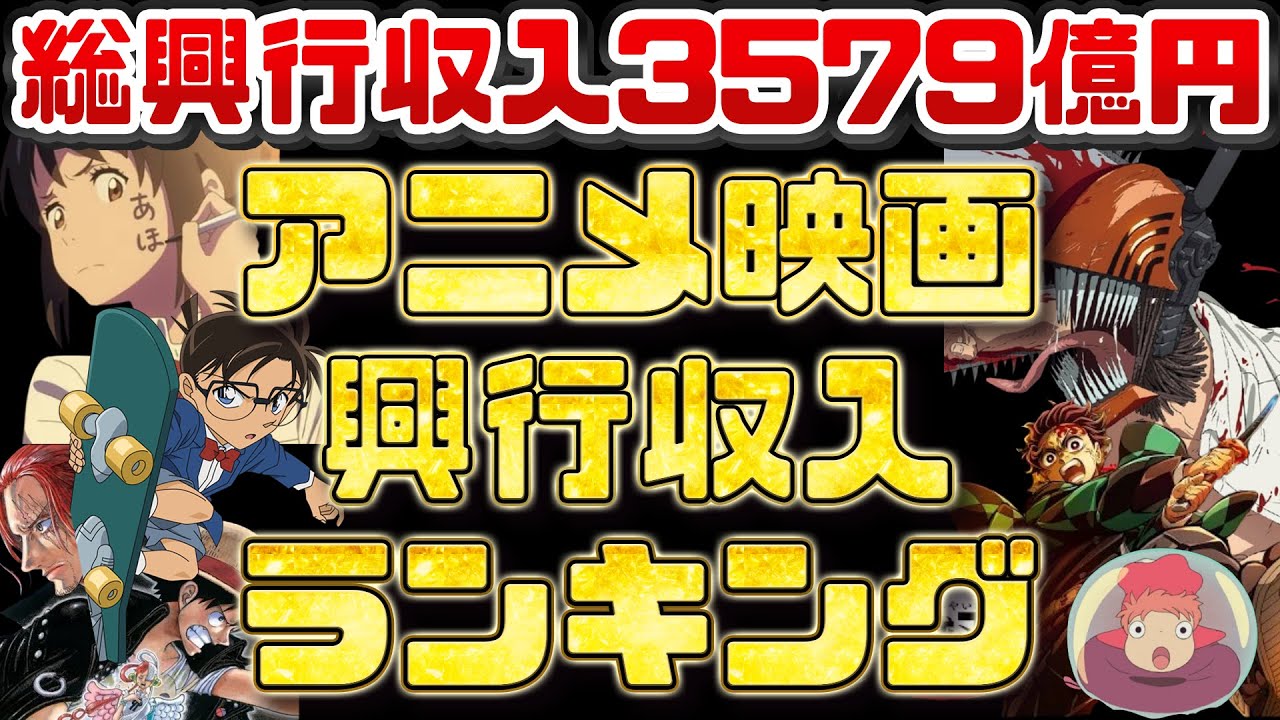 【興行収入ランキング】これが100億越えた日本のアニメ映画だ！【総興行収入3579億円】