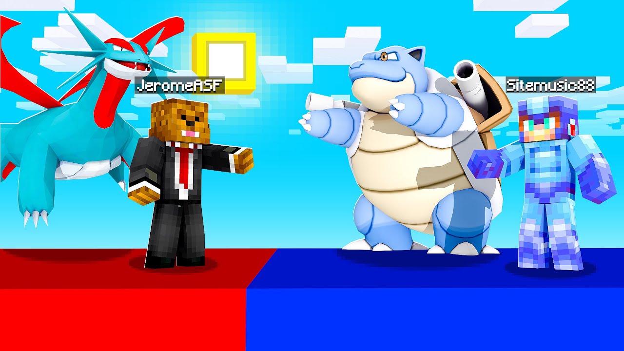 100 VS 100 in Minecraft Pokemon | JeromeASF