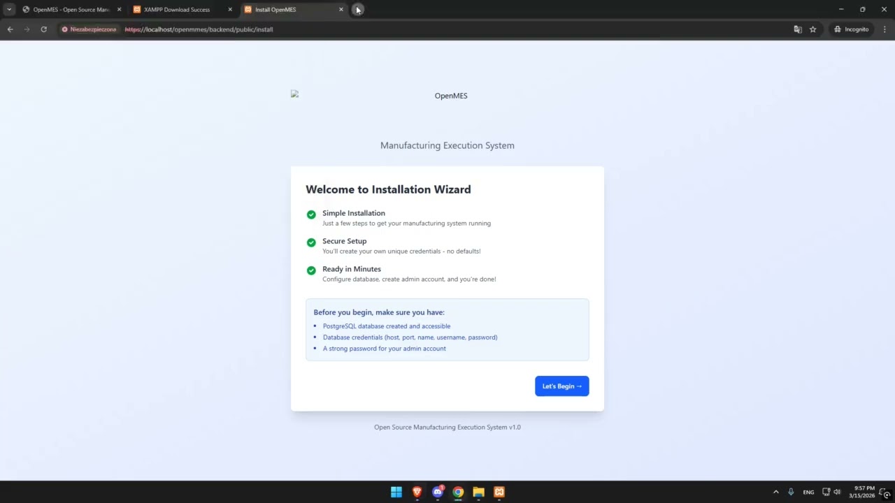 How to install Open MES?