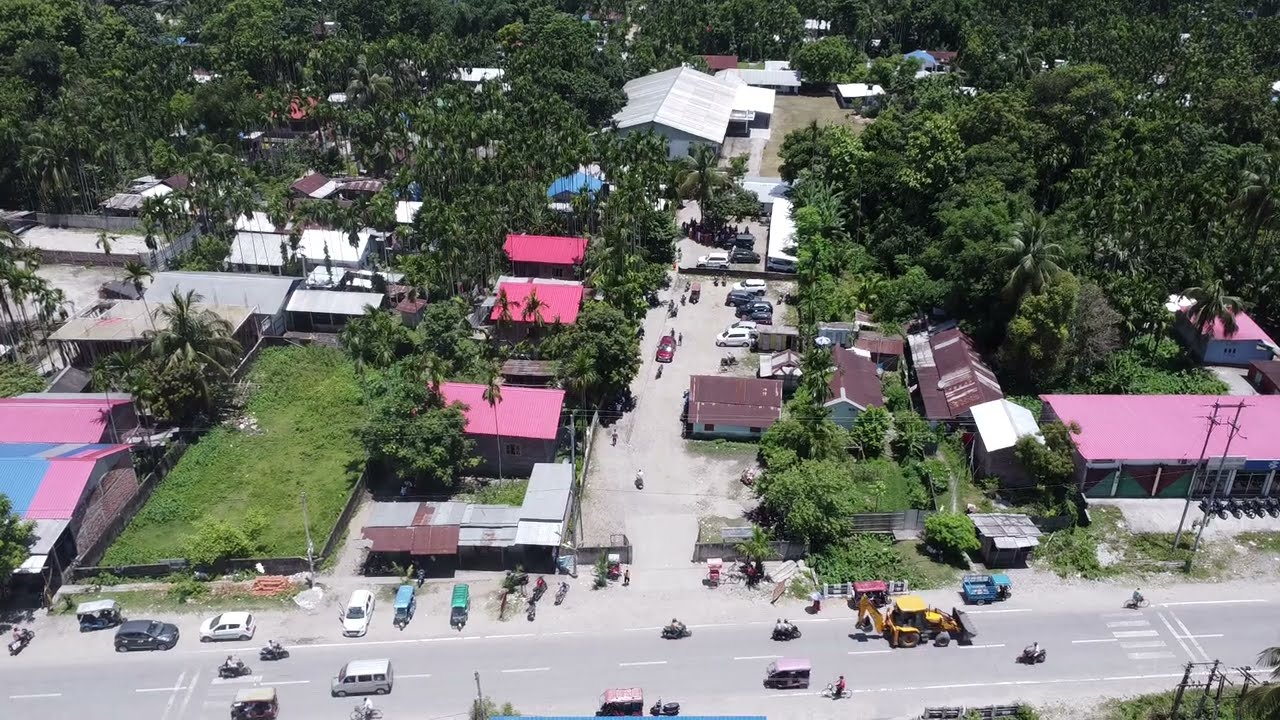 Arial View of Radiance school with Dimakuchi Town