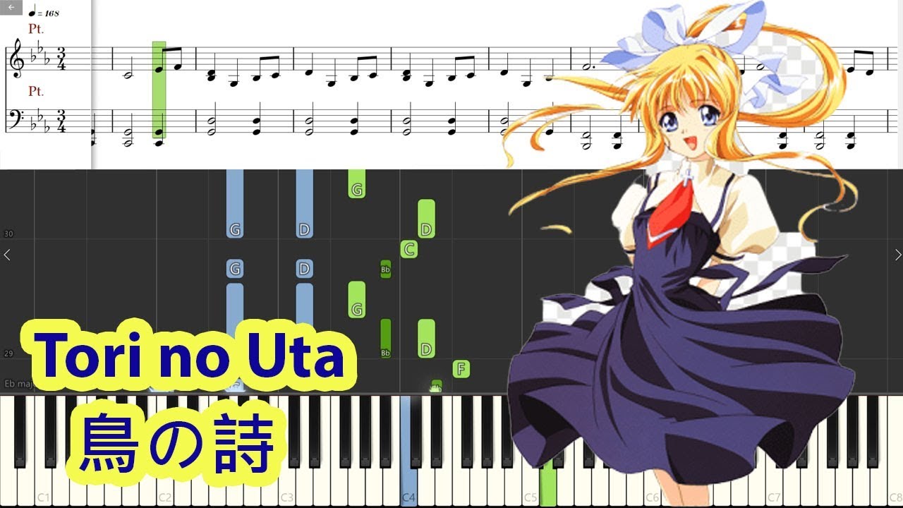 [Piano Tutorial] Tori no Uta | 鳥の詩 (Air OST) - Lia