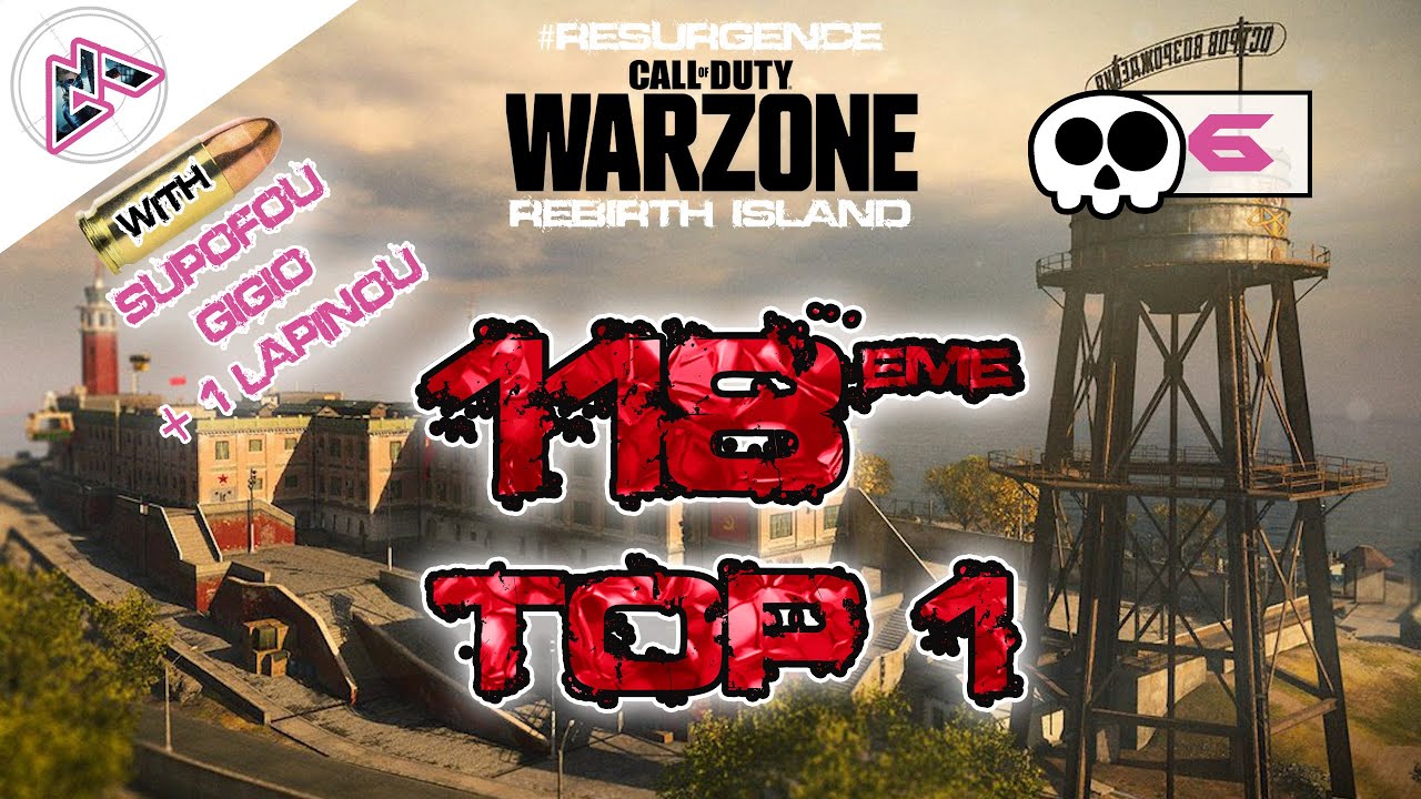 TOP 1 sur le mode Resurgence de Warzone avec @Supofou @Gigio et 1 lapinou - 118&egrave;me victoire