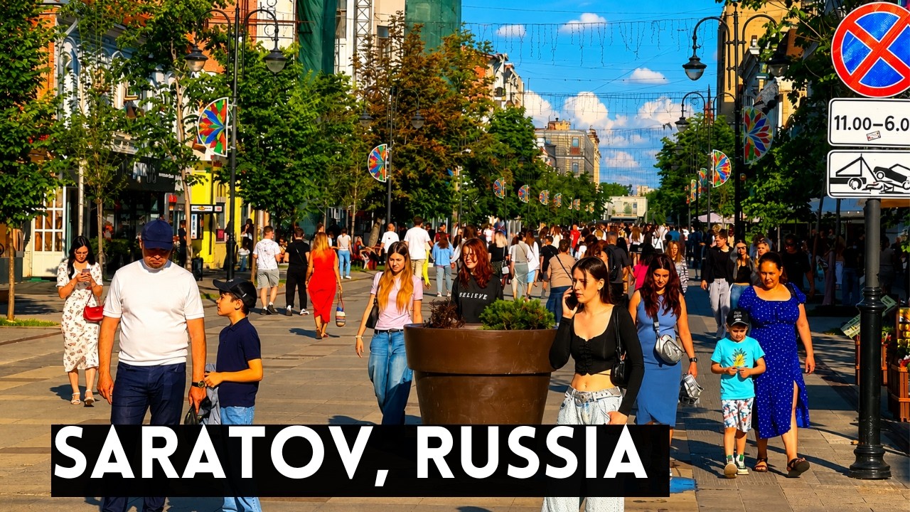 Чудеснейший САРАТОВ, Россия! Некогда Крупнейший Город на ВОЛГЕ [4K]