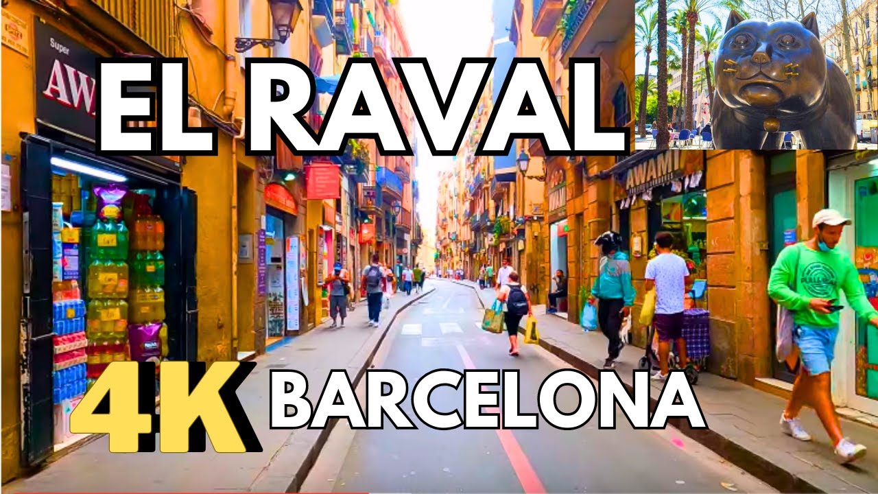 Morning Walk in El Raval, Barcelona, Spain 🇪🇸, 4K,#barcelona #barcelonalovers #city #citytour #spain