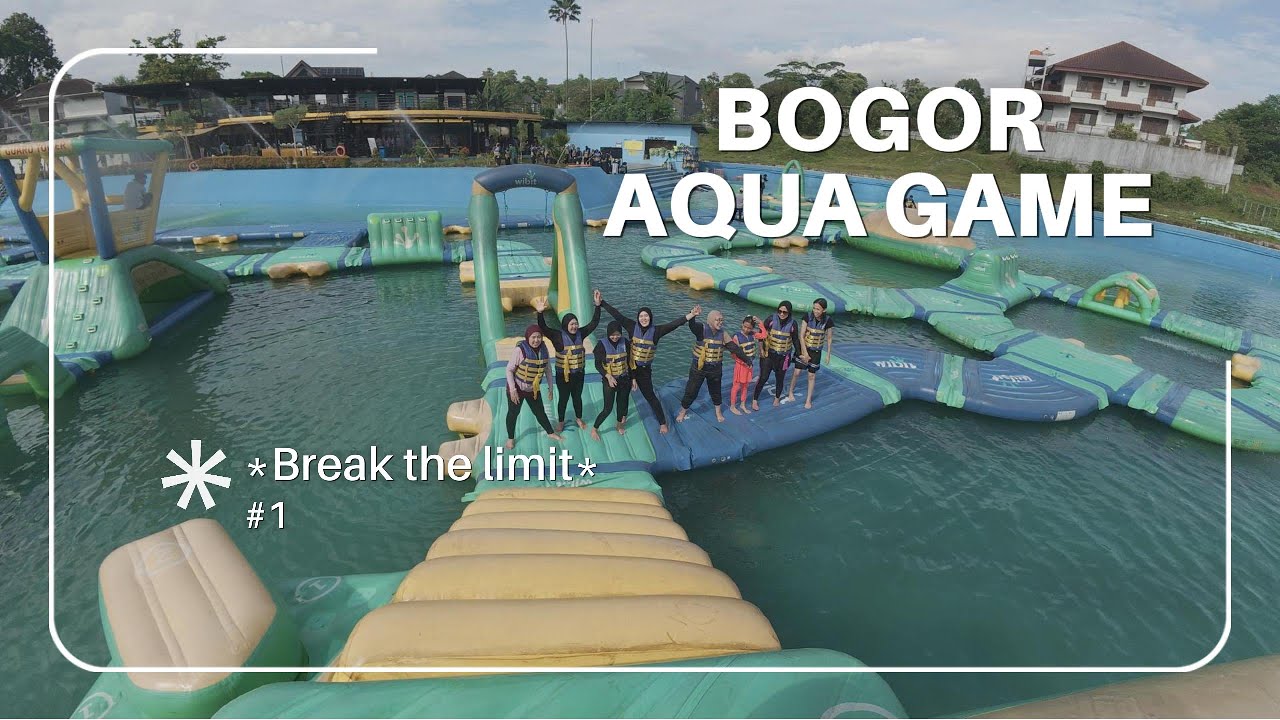 Serunya melewati rintangan permainan di Bogor Aqua Game. #wisataair  #aquagame