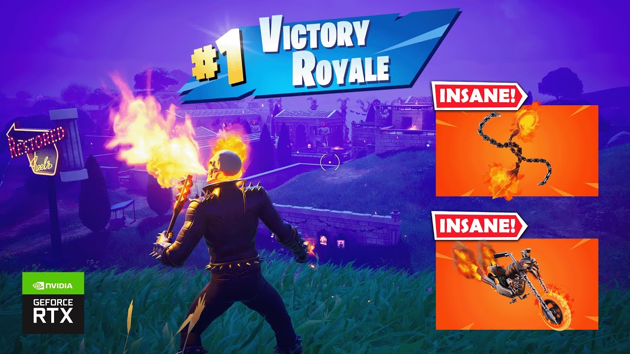 Ghost Rider's Fiery Fortnite Victory! Ultra Graphics PC Gameplay | Chapter 5 Season 4