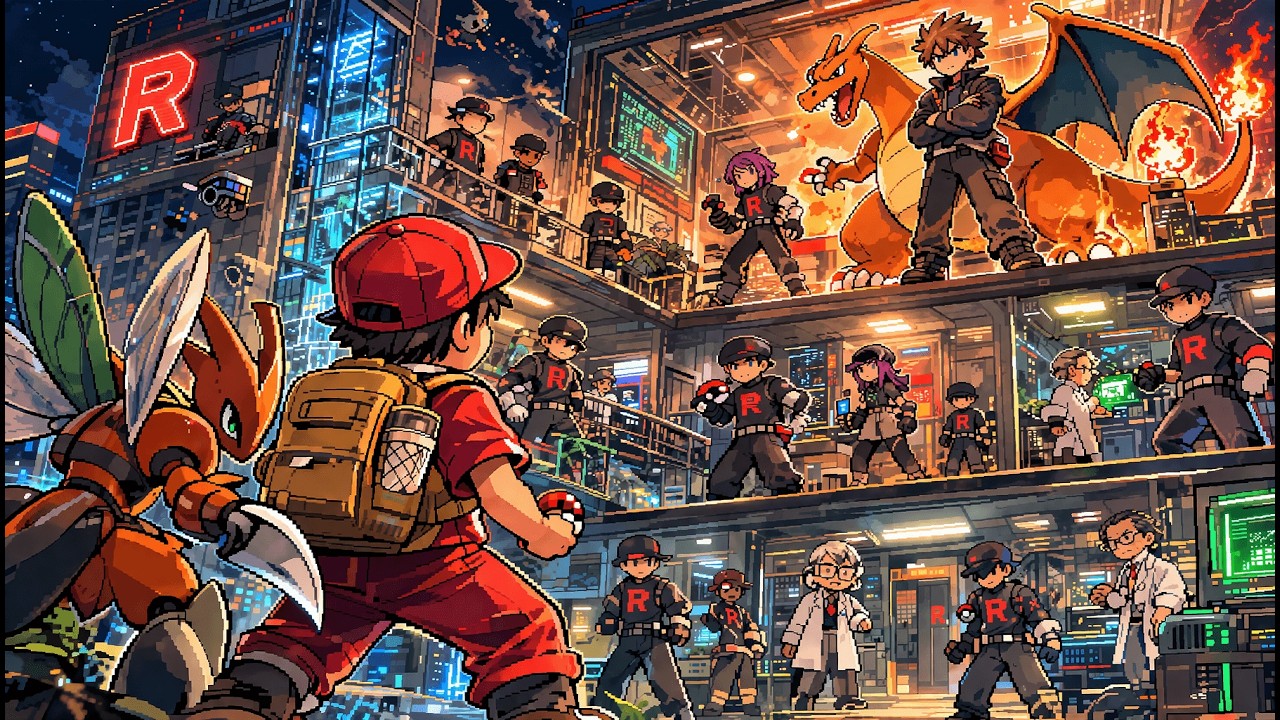 CHARIZARD IS SCARY😱THE WHOLE TEAM ROCKET IS HERE😓Pokemon FireRed Hardcore Buglocke
