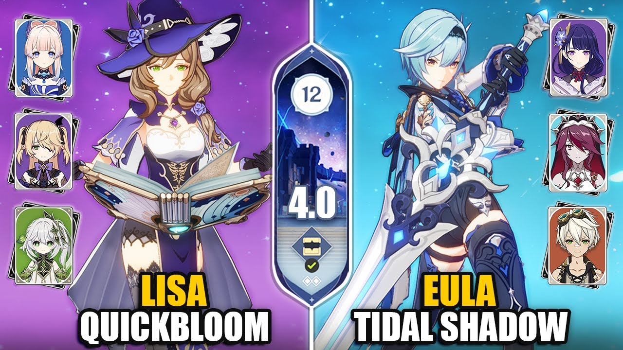 F2P C0 Lisa Quickbloom & C0 Eula Hypercarry | Spiral Abyss 4.0 Floor 12 9 Stars | Genshin Impact