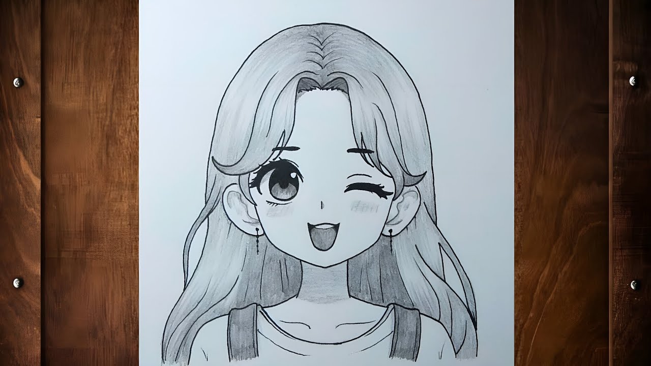 Easy anime drawing step by step || how to draw anime girl step by step