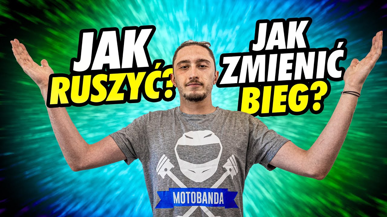 NAUKA JAZDY MOTOCYKLEM! Ruszanie, Zmiana biegów oraz Hamowanie