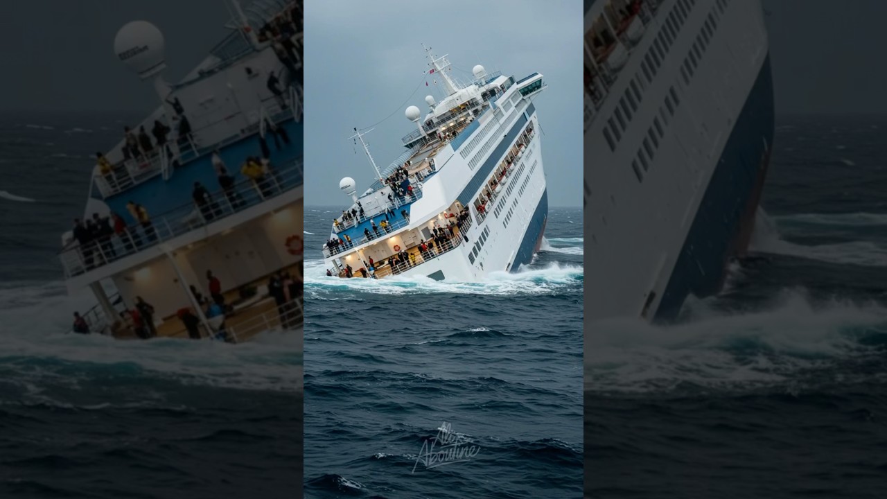 Sinking cruise ship caught on video 🌊🚢