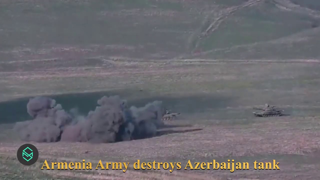 Breaking News : Armenia Army destroys Azerbaijan Tank Amidst Clashes in Artsakh