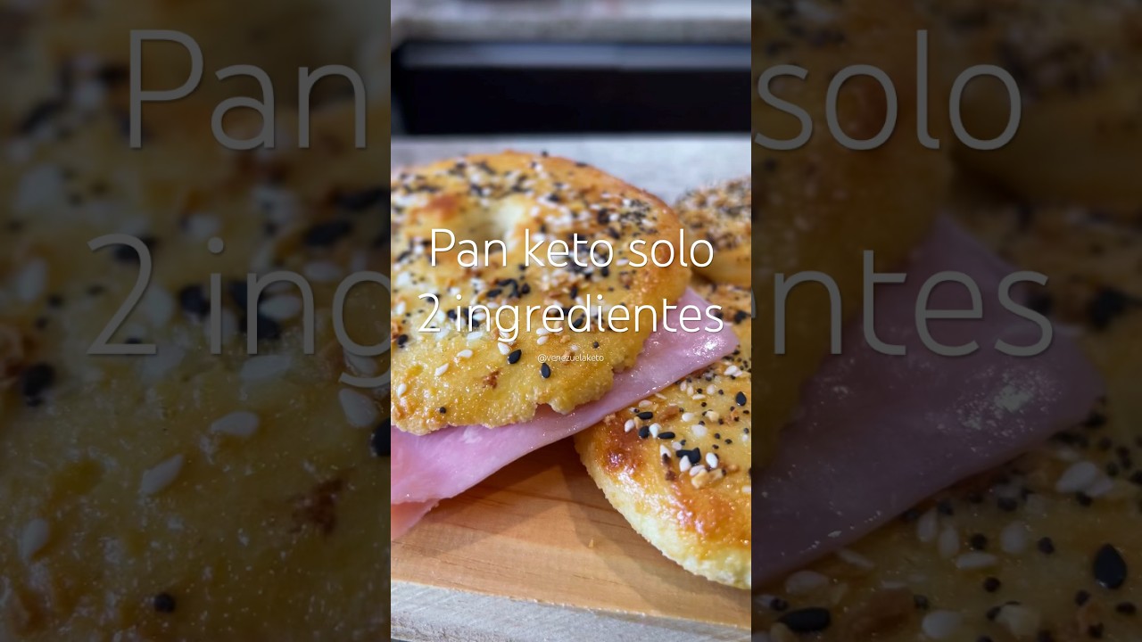 Pan keto de solo 2 ingredientes SIN HUEVO #recetasketo #recetafacil #panketo #recetapanketo