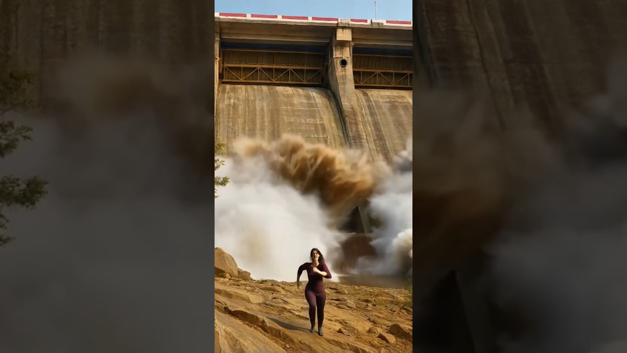 Dam Alert! A Girl is Caught too Close to the Opening of the Floodgates!
