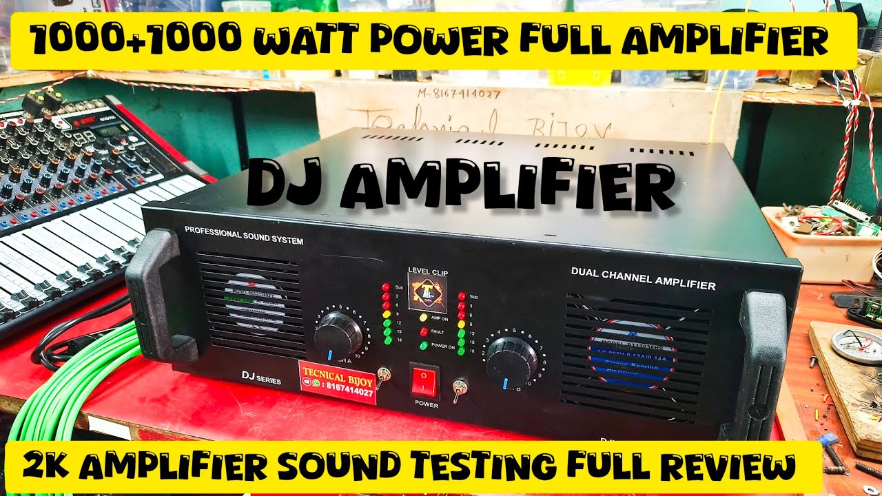 1000+1000 Watt DJ Amplifier | Full Sound Test & Review | 2000W Power Amplifier Sound Testing 