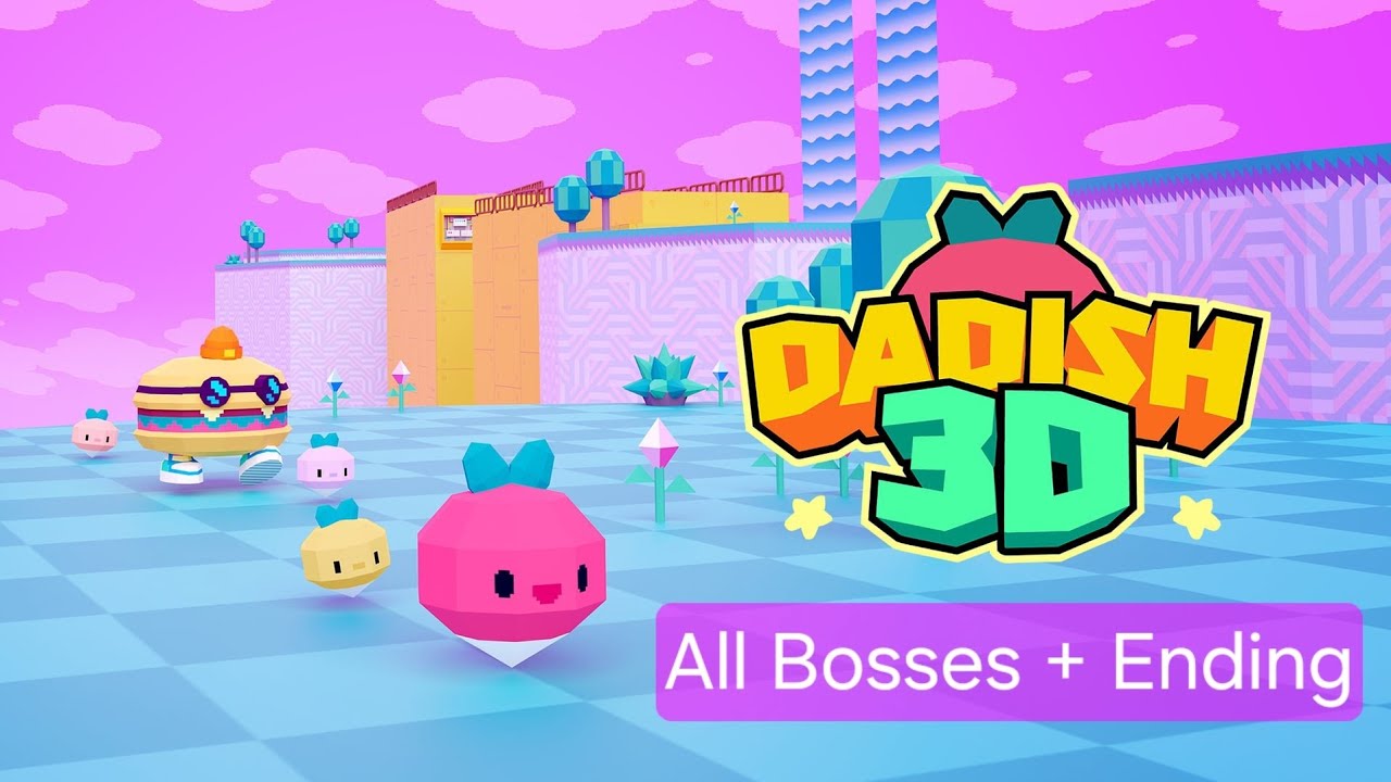 Dadish 3D - All Bosses + Ending