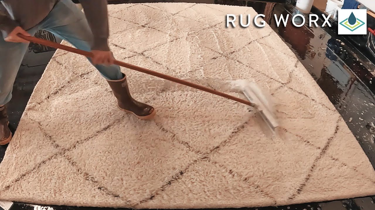 Washing A Fluffy Shaggy Rug | Speed Cleaning ASMR