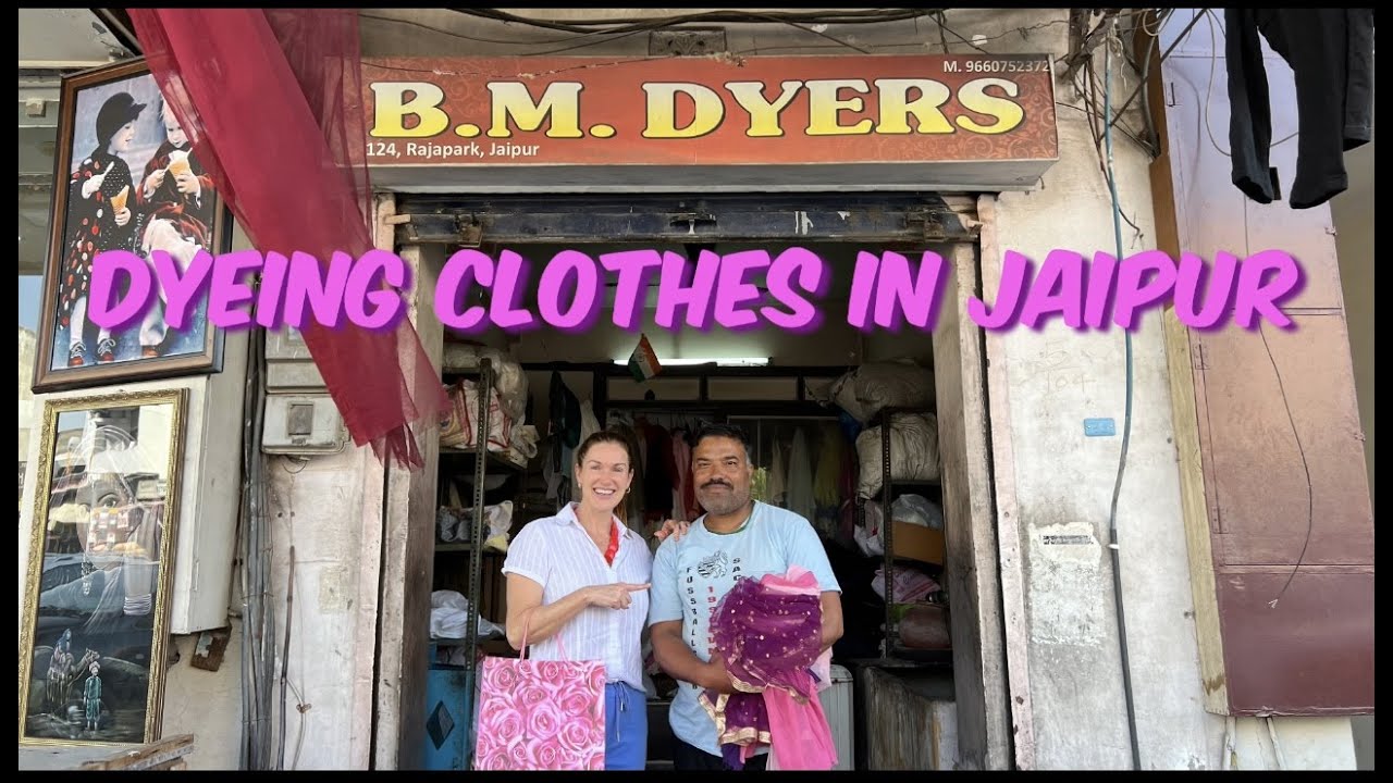 Dyeing clothes in #jaipur  #localmarket  👚