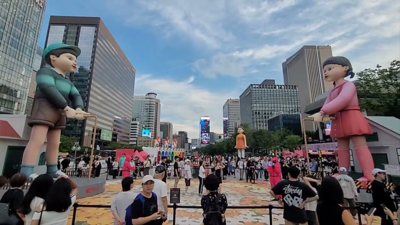 오징어게임 광화문광장 팝업 Jump Rope 단체줄넘기  #squidgame3 #squidgame #오징어게임 #오징어게임3 #seoultravel #netflix