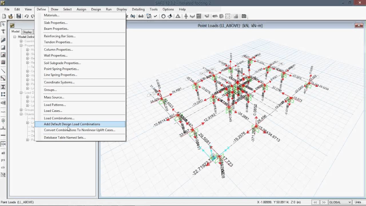 Design of Isolated Footing using SAFE Part 5