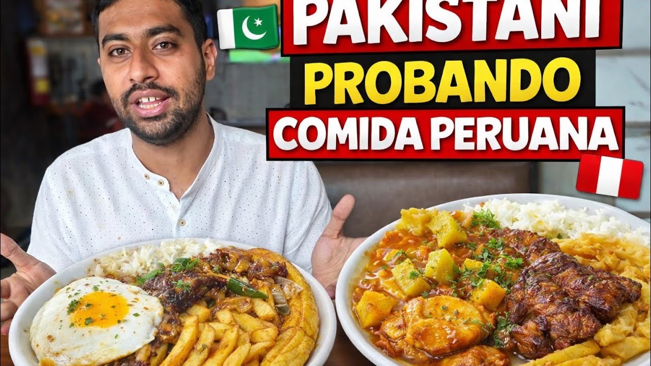 Pakistaní probando comida peruana 😋🇵🇪🇵🇰