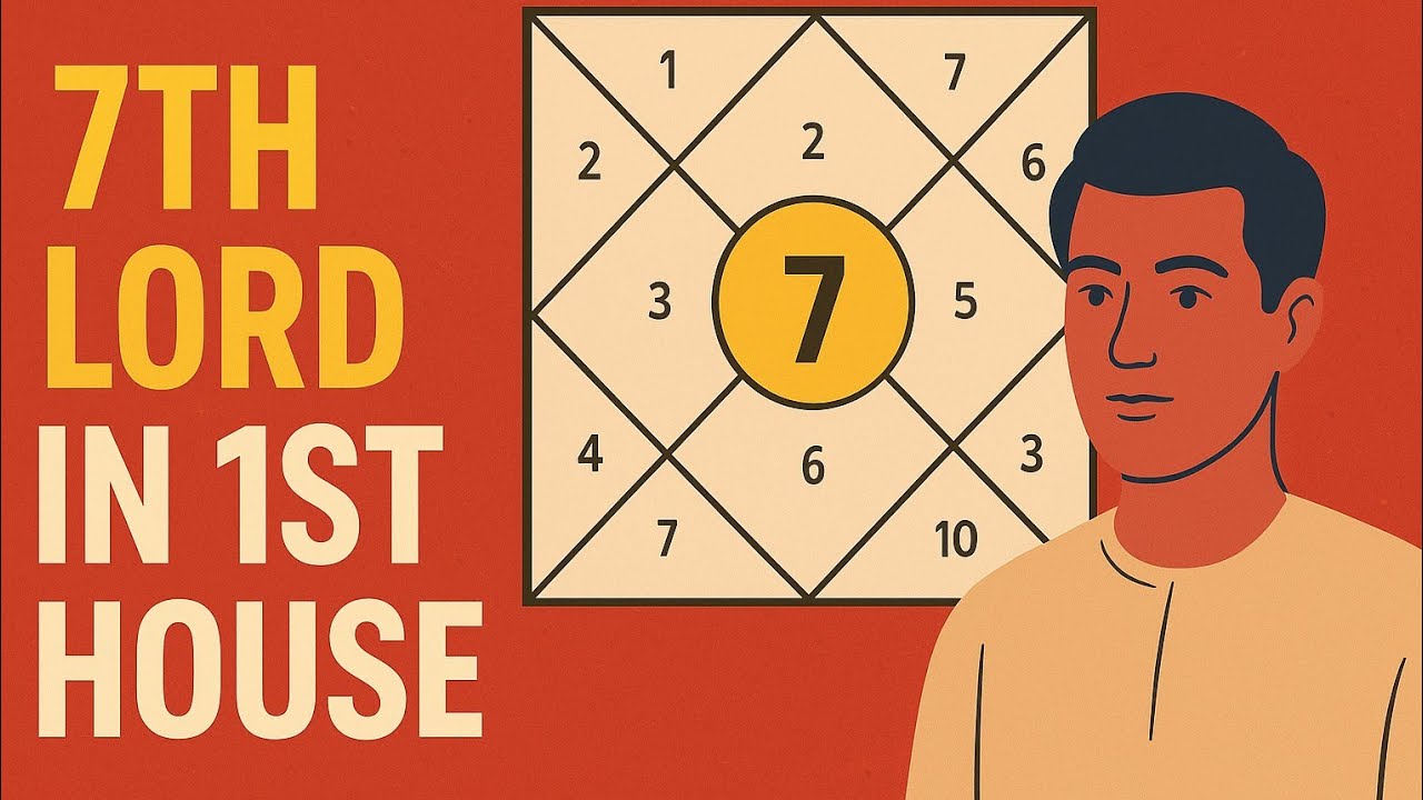 7th lord or darakaraka in the 1st house in Vedic Astrology